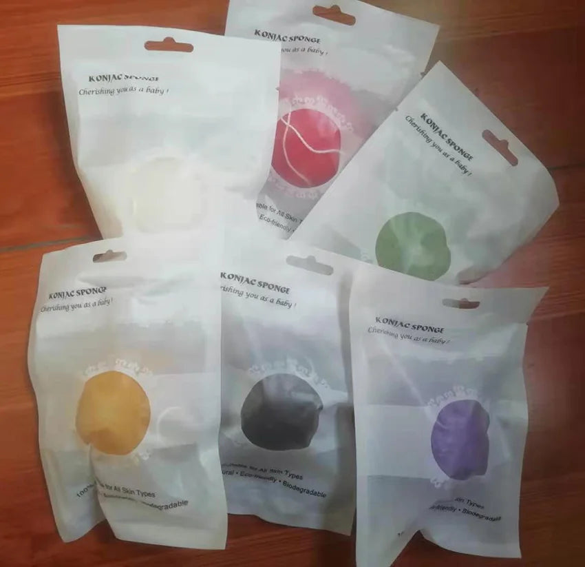 Eponge Visage Konjac au Charbon Actif - Lot de 10